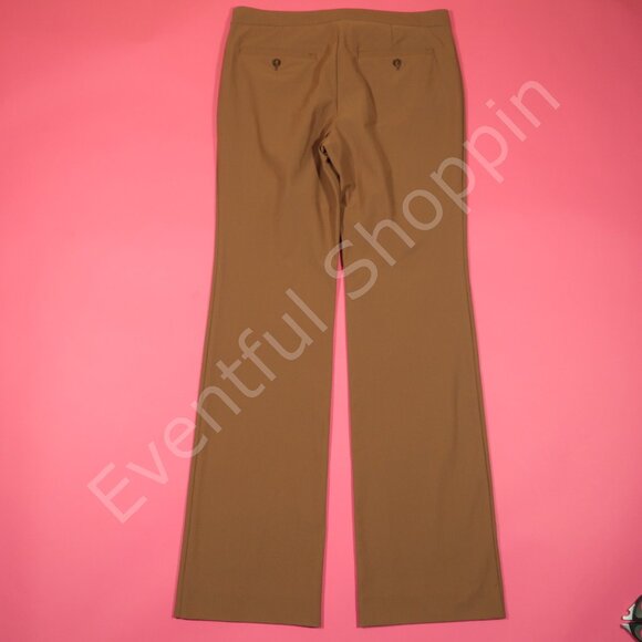 Issey Miyake Heart Haat Pants Womens 4 Brown Loose Straight Stretch Trousers - Picture 3 of 9